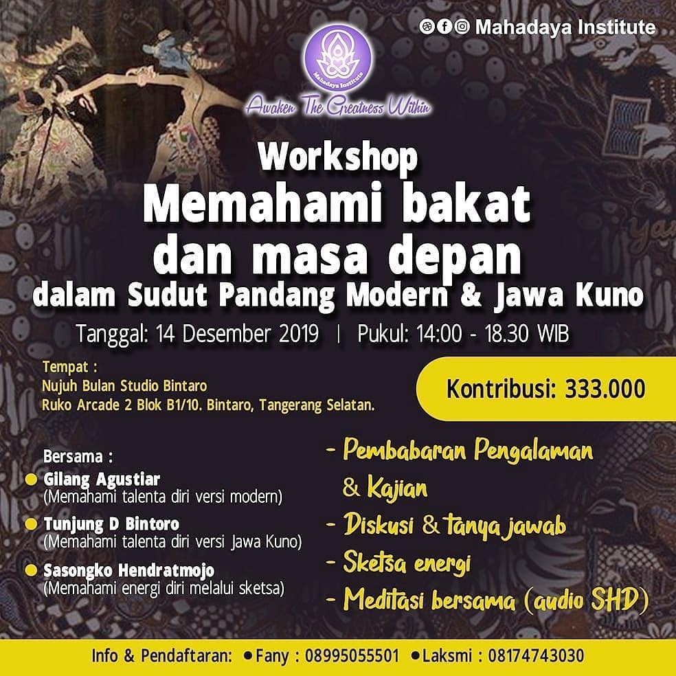 Workshop: Memahami Bakat & Masa Depan Workshop: Memahami Bakat & Masa Depan