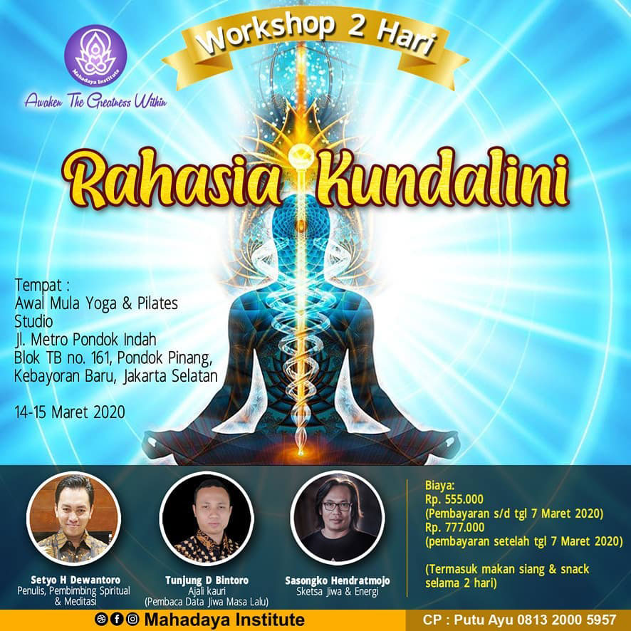 Workshop 2 Hari Rahasia Kundalini – Jakarta Workshop 2 Hari Rahasia Kundalini – Jakarta