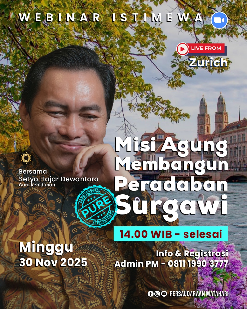 Webinar Misi Agung Membangun Peradaban Surgawi