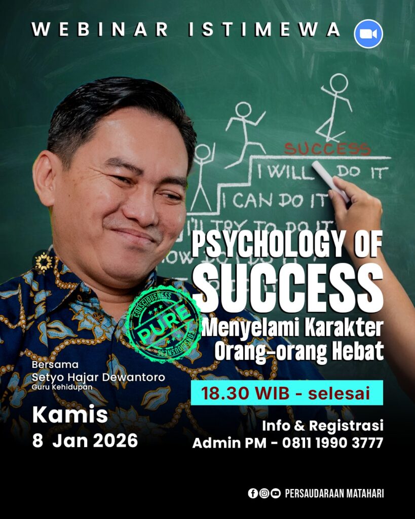 Webinar PSYCHOLOGY OF SUCCESS - Menyelami Karakter Orang-orang Hebat