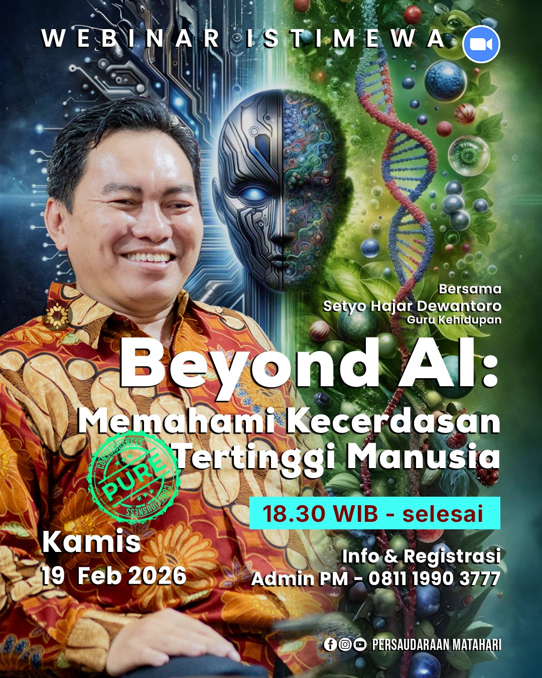 Webinar Beyond AI: Memahami Kecerdasan Tertinggi Manusia