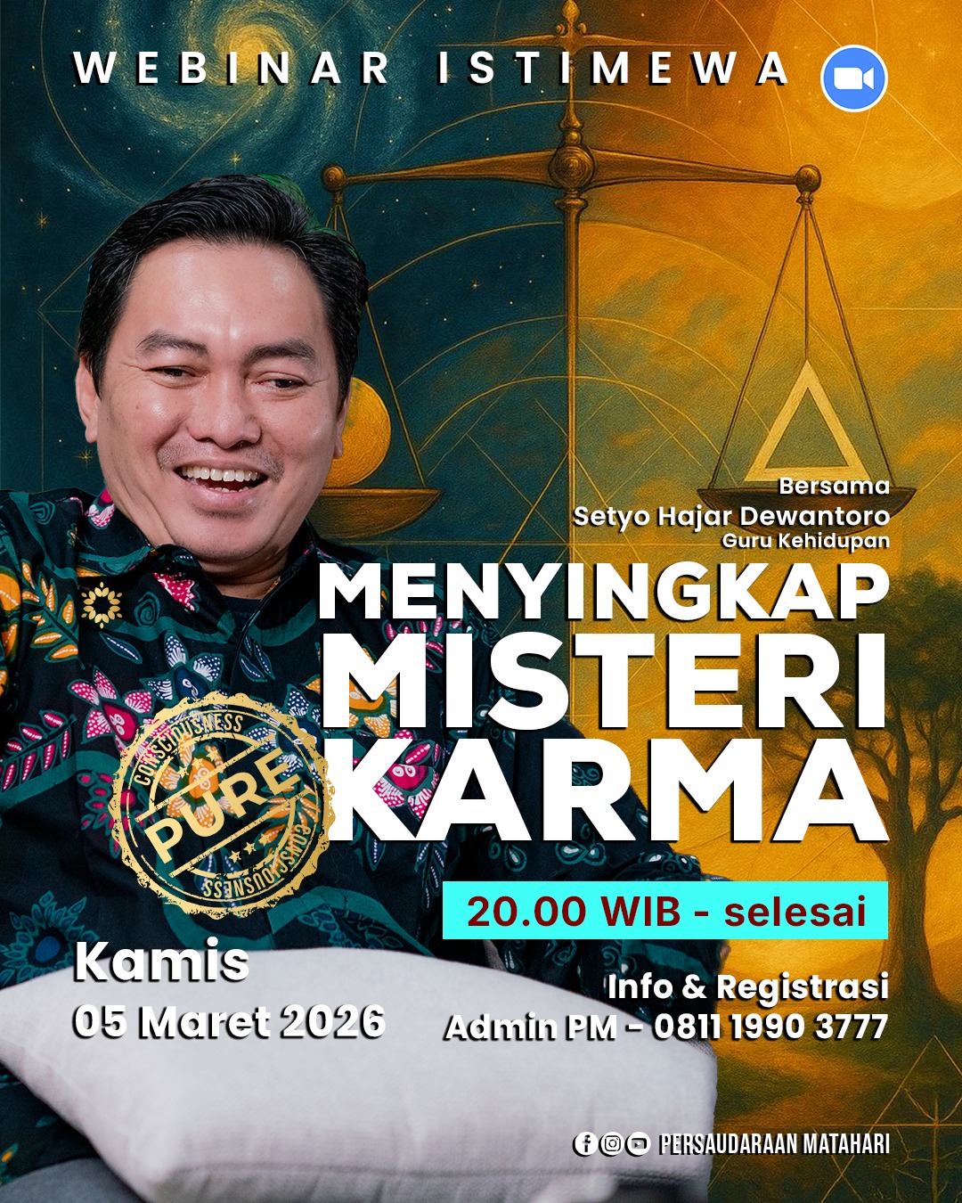 WEBINAR MENYINGKAP MISTERI KARMA WEBINAR MENYINGKAP MISTERI KARMA