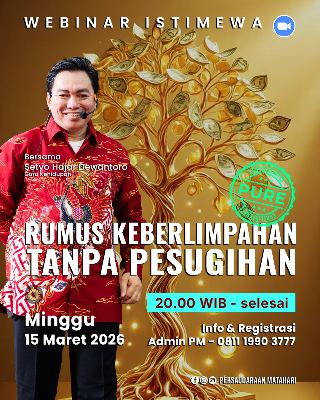 Webinar Rumus Keberlimpahan Tanpa Pesugihan