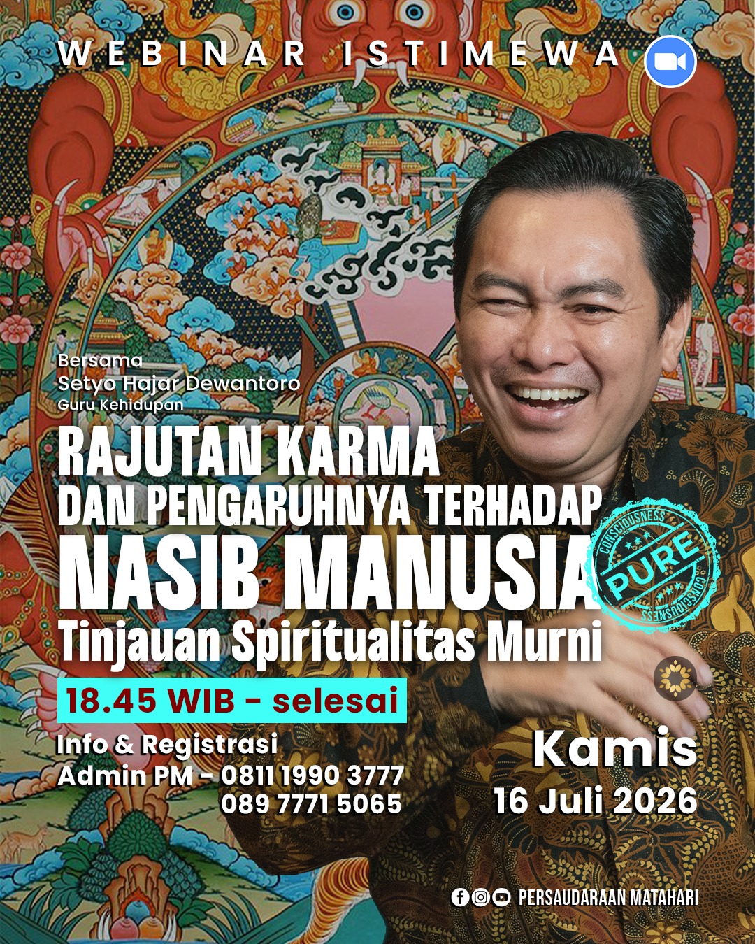 RAJUTAN KARMA DAN PENGARUHNYA TERHADAP NASIB MANUSIA Tinjauan Spiritualitas Murni