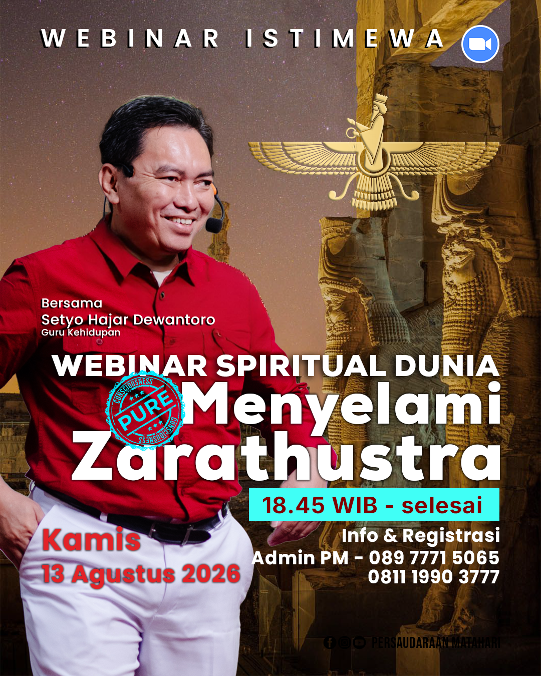 WEBINAR SPIRITUAL DUNIA Menyelami Zarathustra WEBINAR SPIRITUAL DUNIA Menyelami Zarathustra