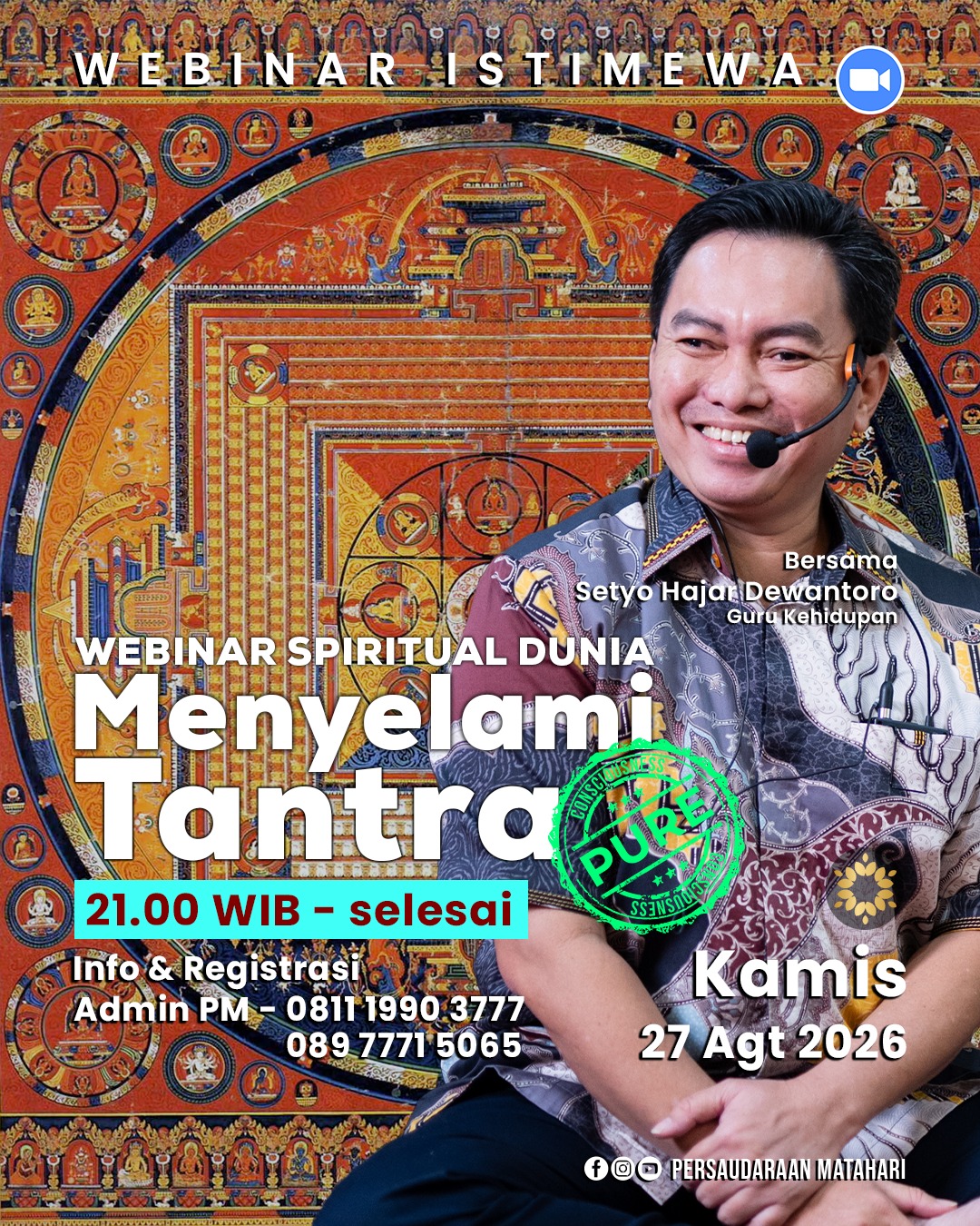 WEBINAR SPIRITUAL DUNIA Menyelami Tantra