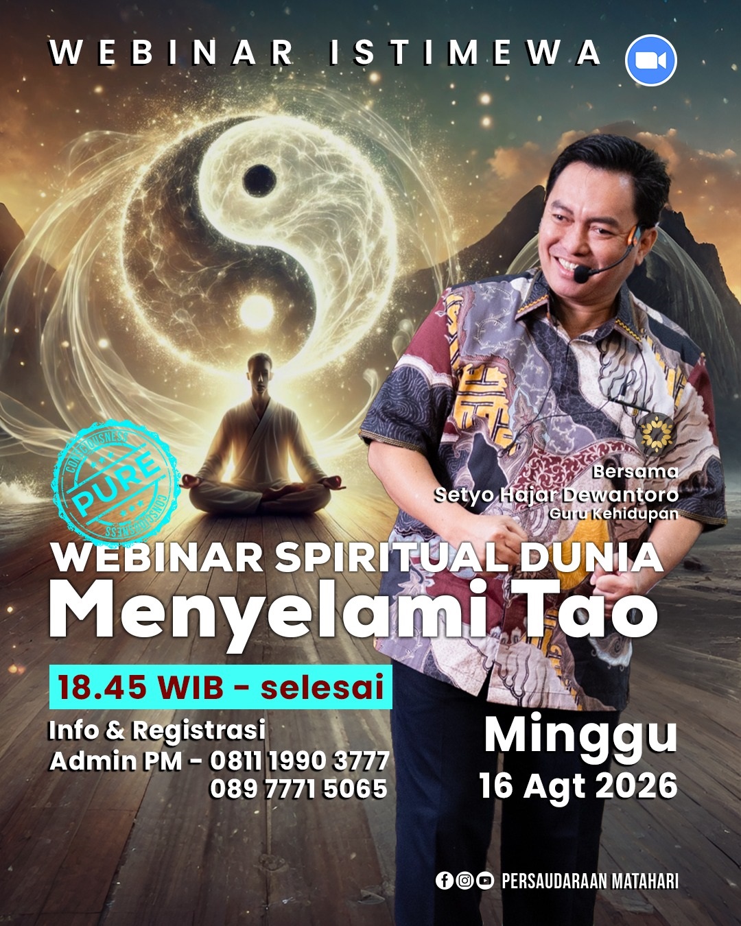 ‎WEBINAR SPIRITUAL DUNIA ‎Menyelami Tao