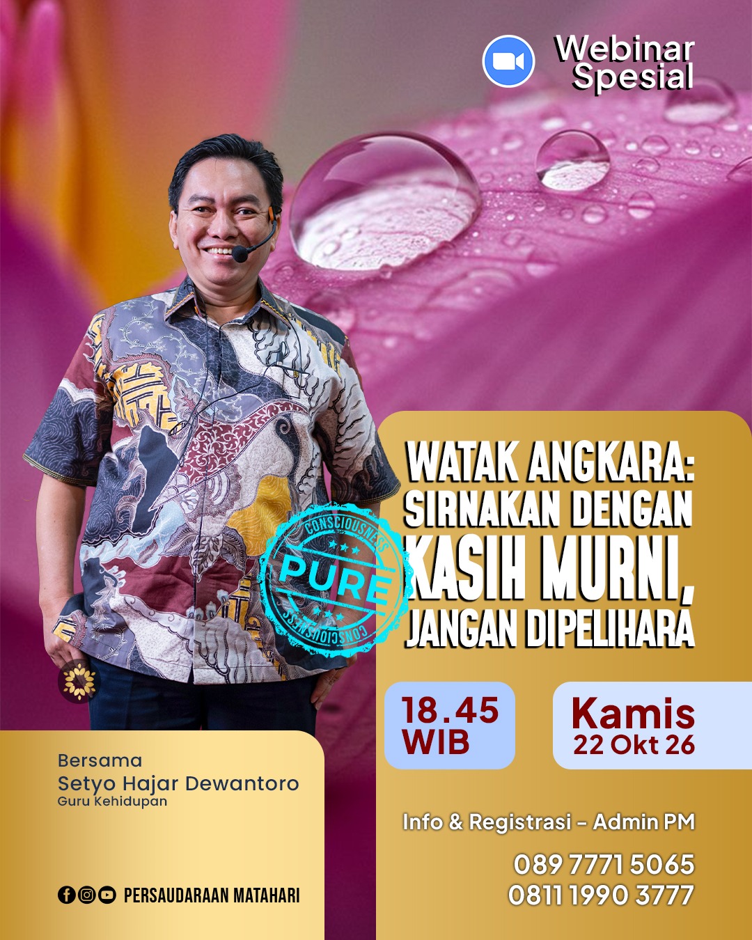 ‎WATAK ANGKARA SIRNAKAN DENGAN KASIH MURNI, JANGAN DIPELIHARA